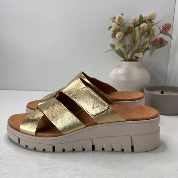 Vionic Uptown Sunset Leather Criss Cross Sandal Comfort Black Women's 13M NWOB - Picture 3 of 10